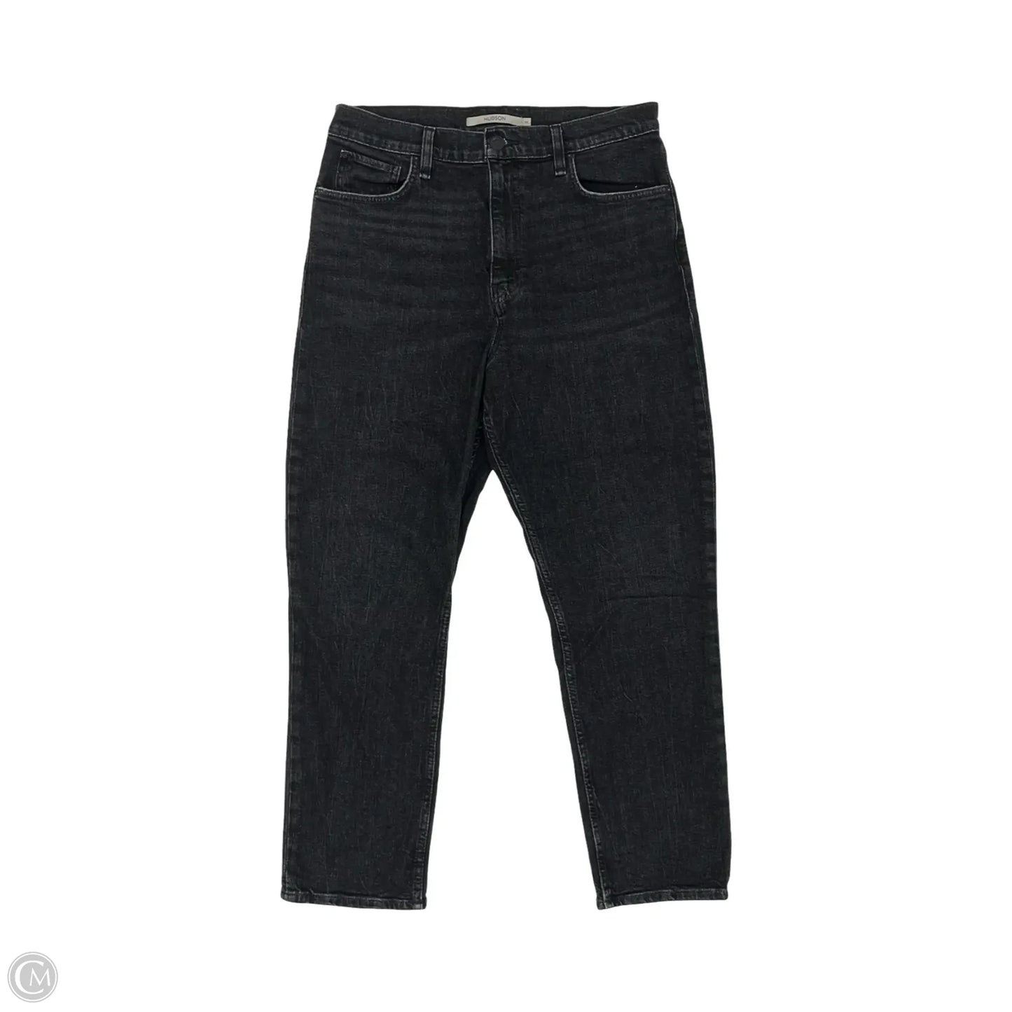 Jeans Straight By Hudson In Black Denim, Size: 12