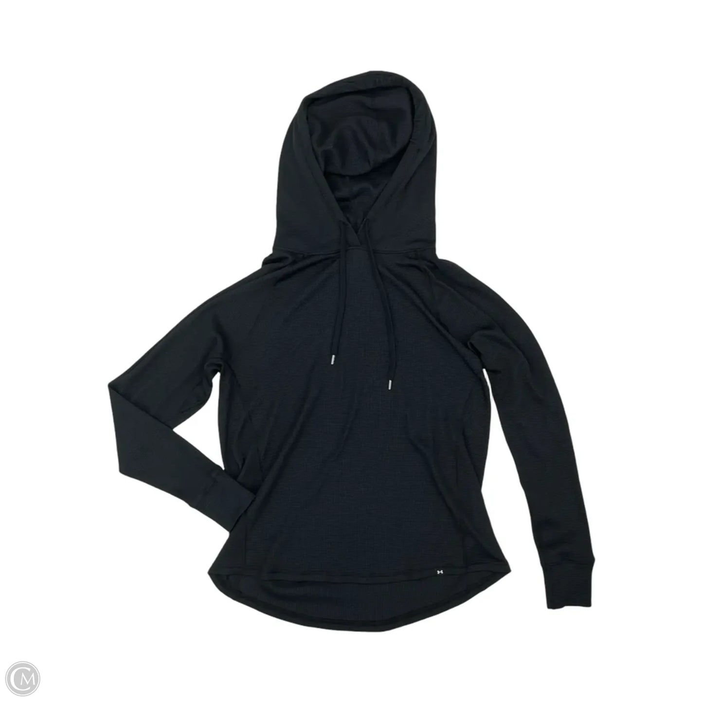 Athletic Top Long Sleeve Hoodie By Under Armour In Black, Size: L