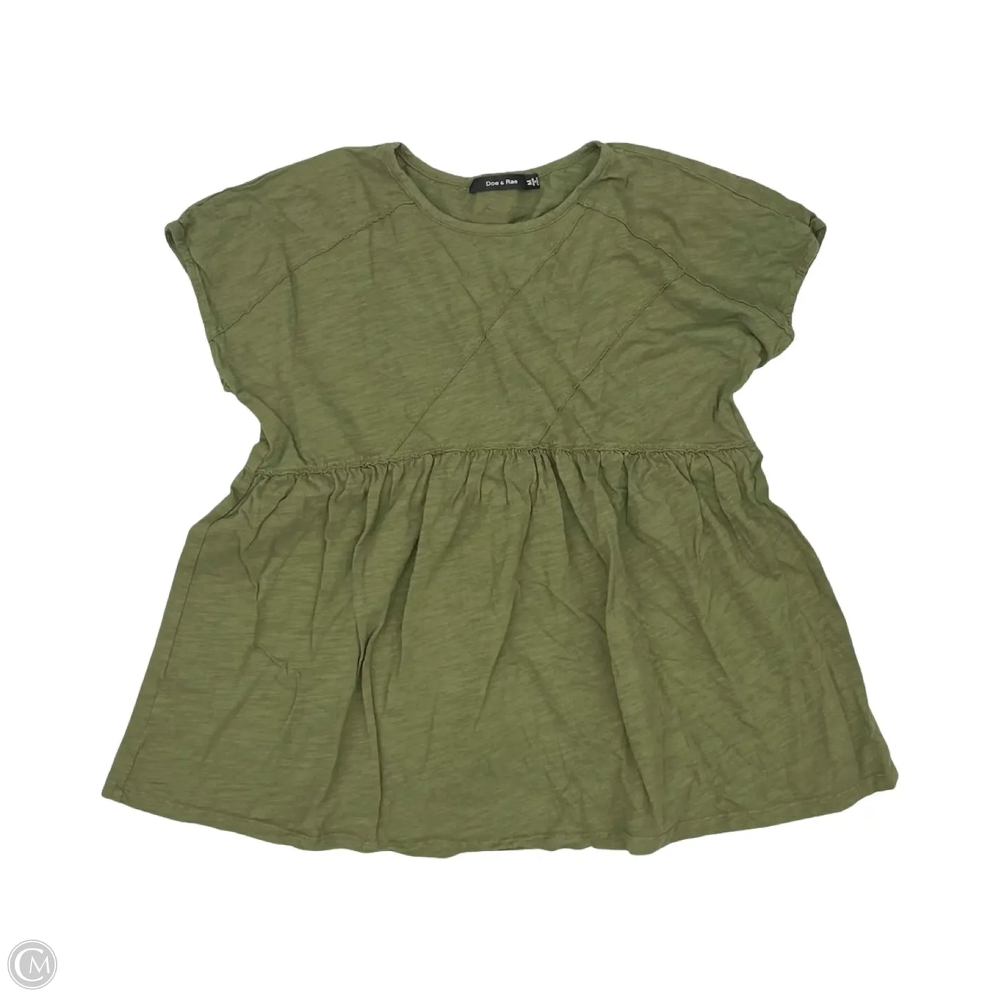 Top Short Sleeve By Doe & Rae In Green, Size: M