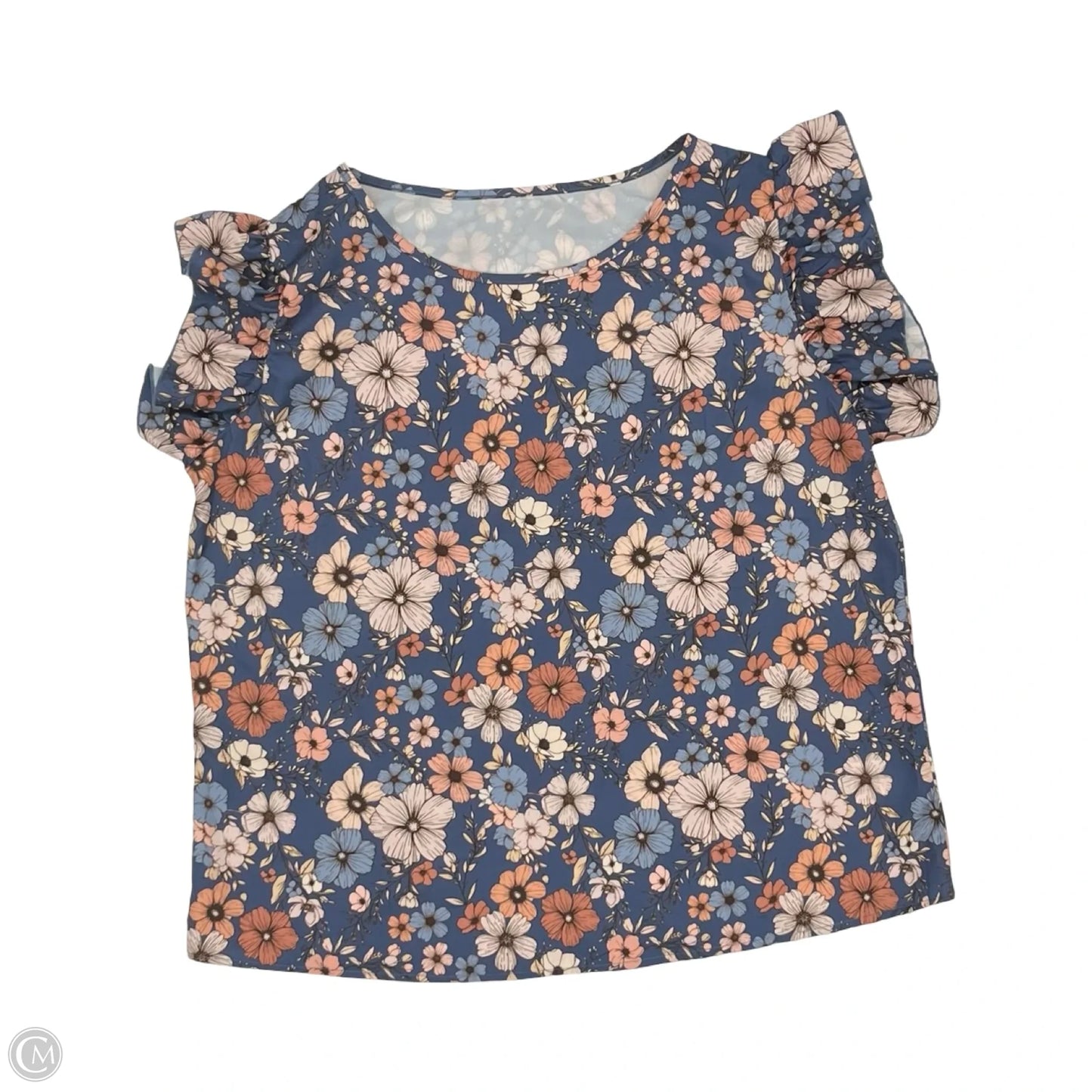 Blouse Short Sleeve By Cmf In Floral Print, Size: Xl