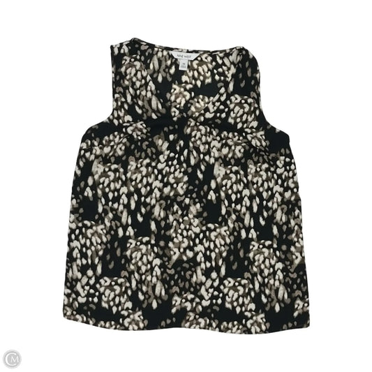 Blouse Sleeveless By Nine West In Black & Brown, Size: Xs