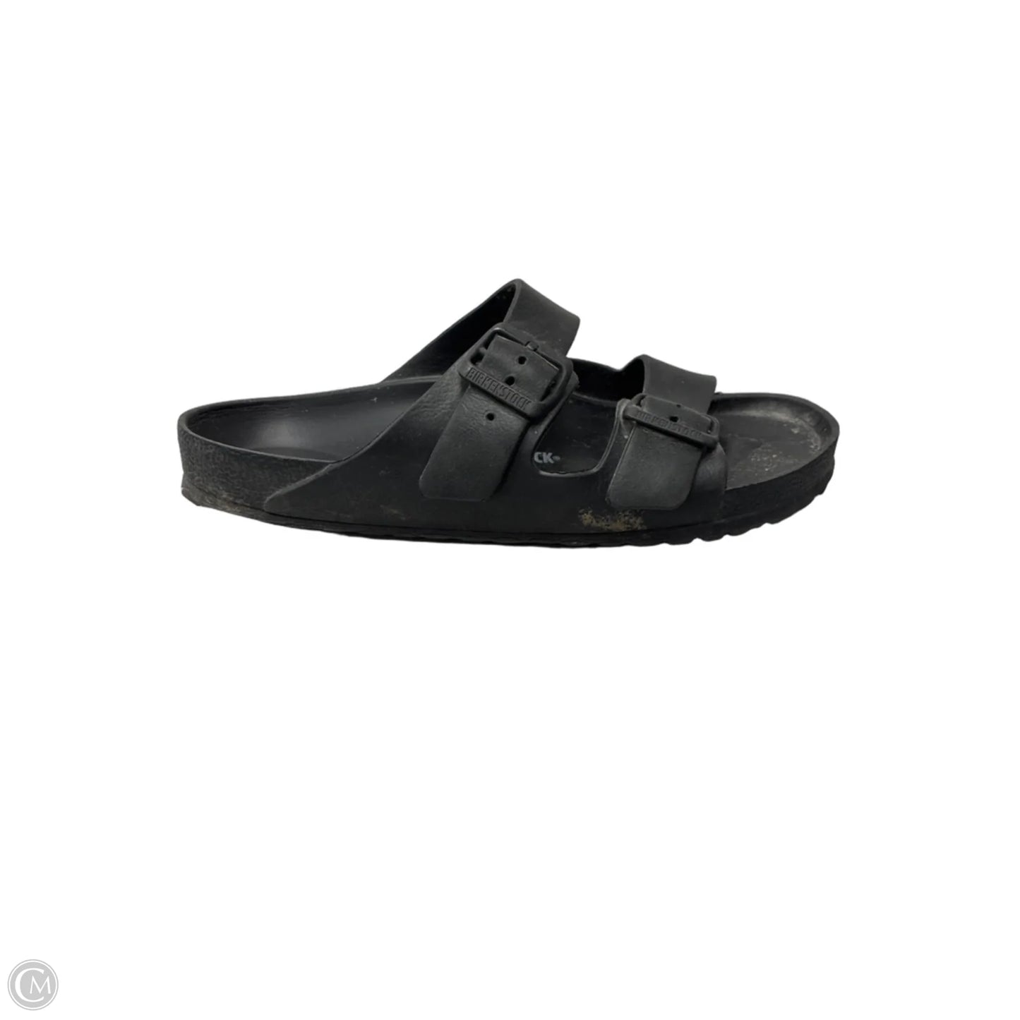 Sandals Flats By Birkenstock In Black, Size: 10