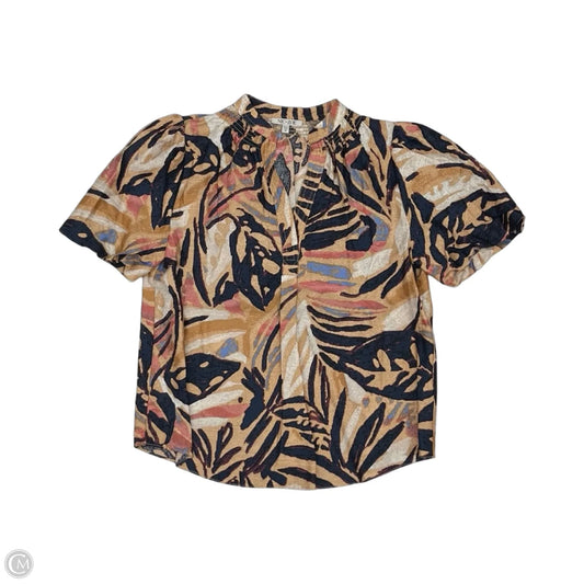 Blouse Short Sleeve By Nic + Zoe In Multi-colored, Size: S