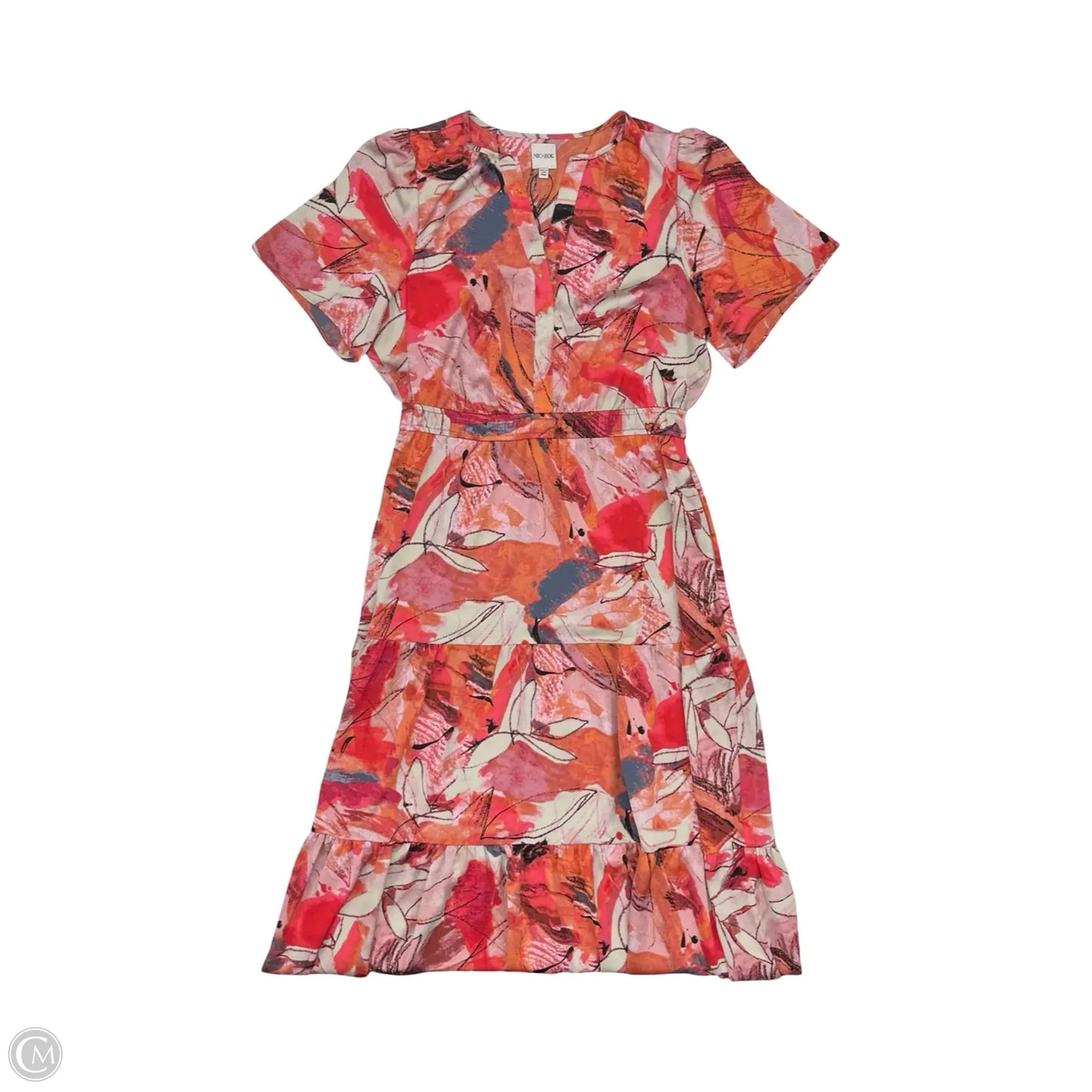 Dress Party Midi By Nic + Zoe In Floral Print, Size: Mp
