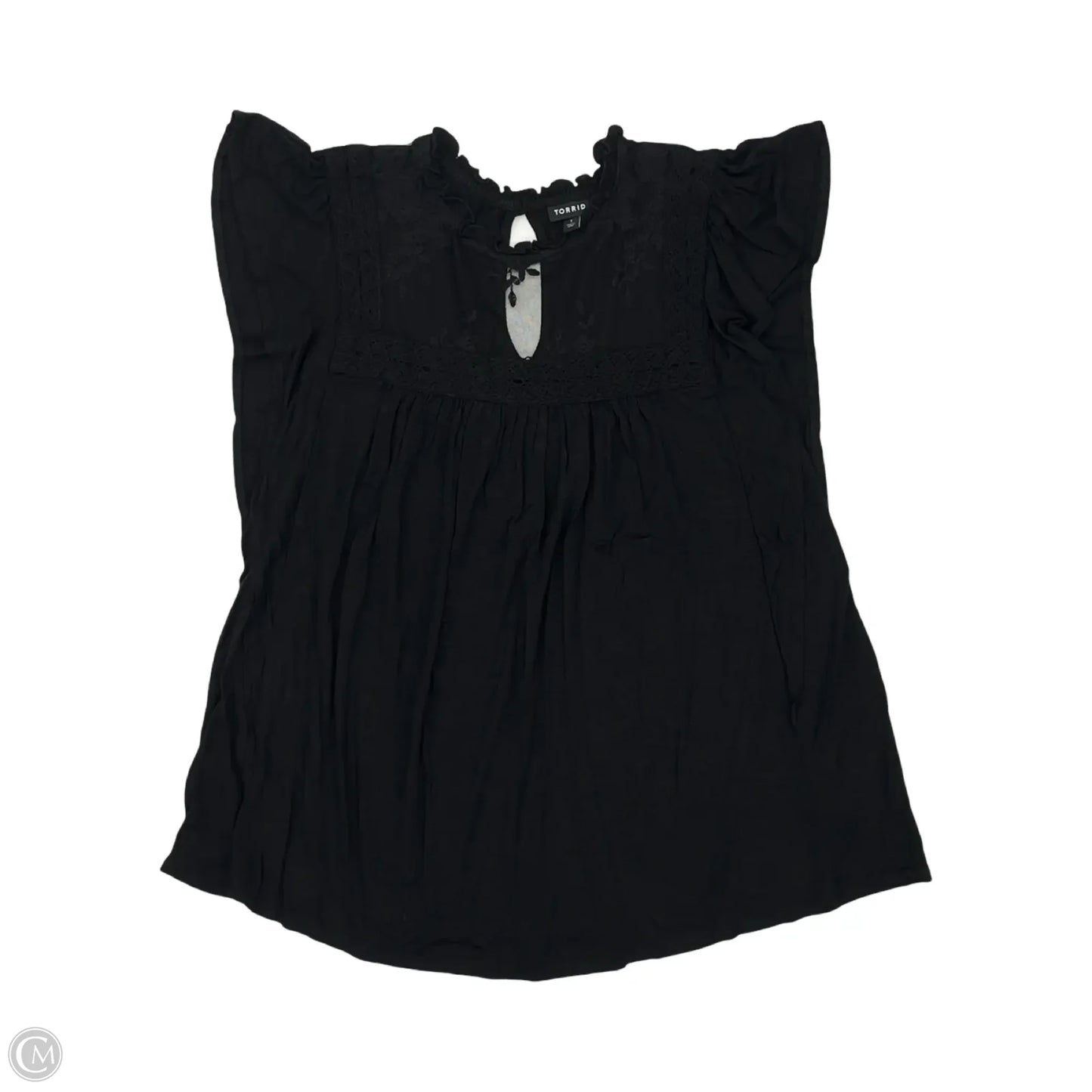 Top Short Sleeve By Torrid In Black, Size: 1x