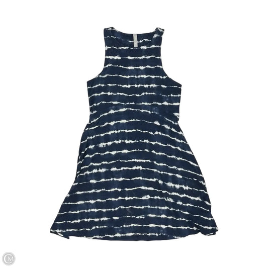 Athletic Dress By Athleta In Blue & Cream, Size: M