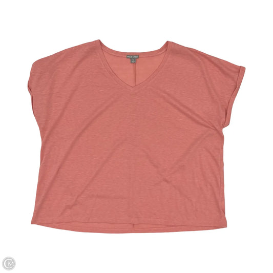 Top Short Sleeve By Falls Creek In Orange, Size: 2x