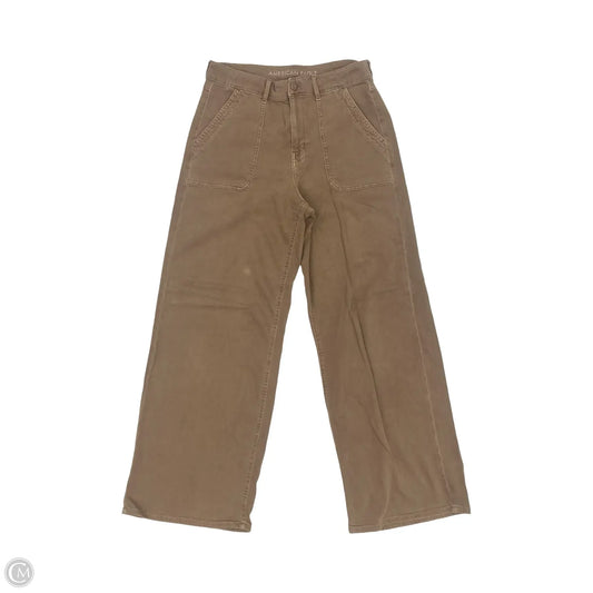 Jeans Wide Leg By American Eagle In Brown, Size: 8