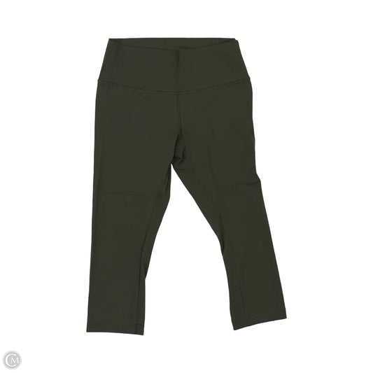 Athletic Leggings Capris By Lululemon In Green, Size: M