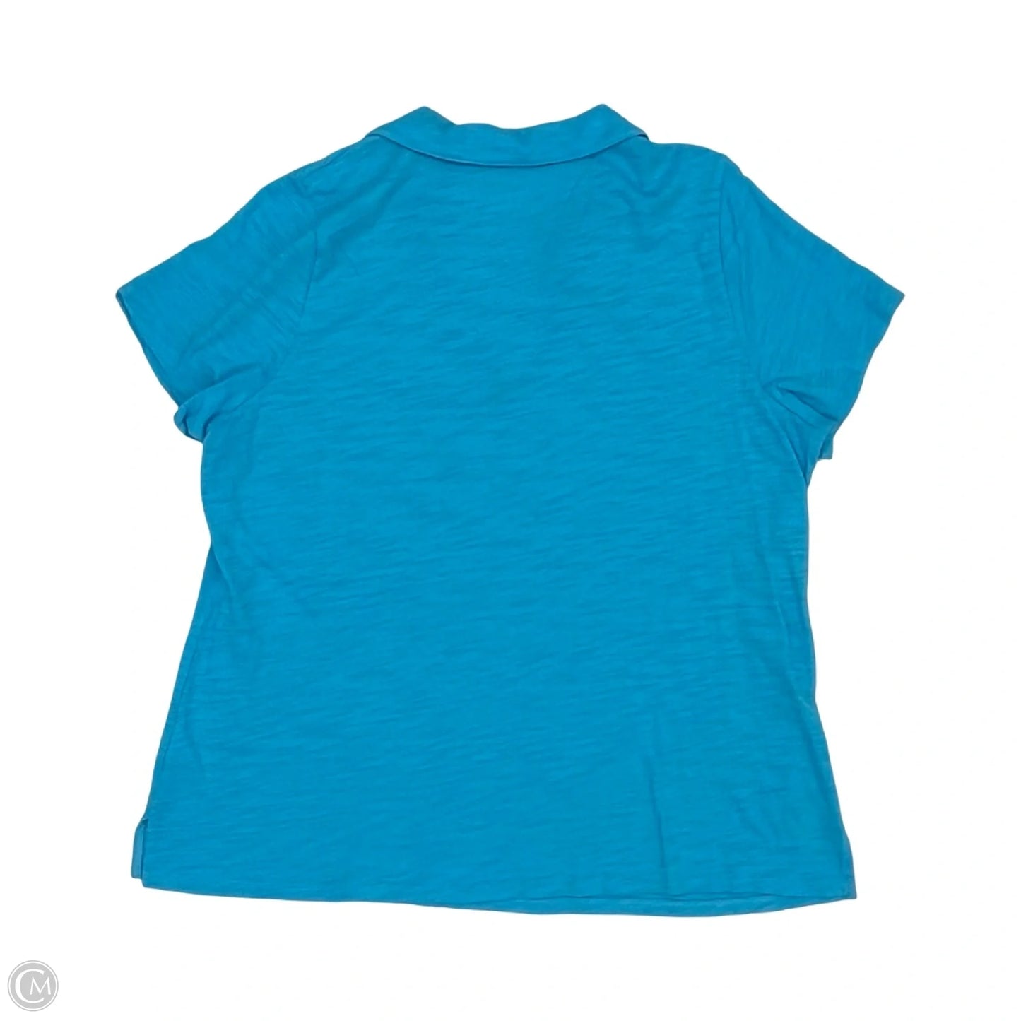 Top Short Sleeve By Belle By Kim Gravel In Blue, Size: Xl