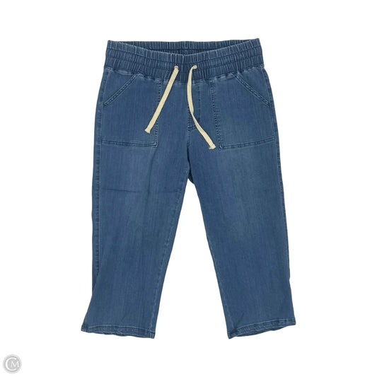 Jeans Cropped By Belle By Kim Gravel In Blue Denim, Size: 14