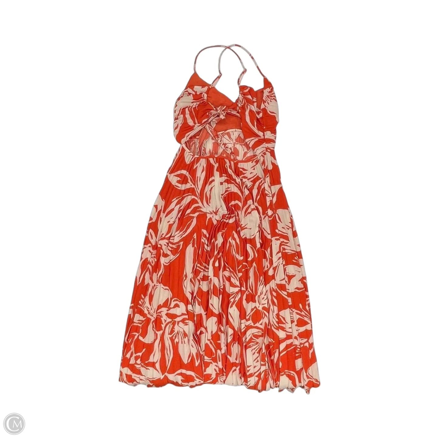 Dress Party Midi By Astr In Cream & Orange, Size: M