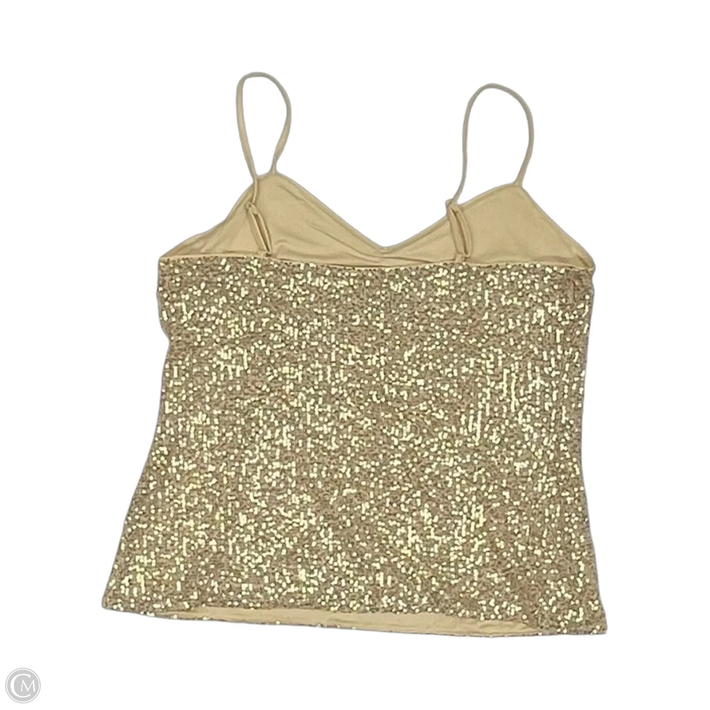 Blouse Sleeveless By Clothes Mentor In Gold, Size: M