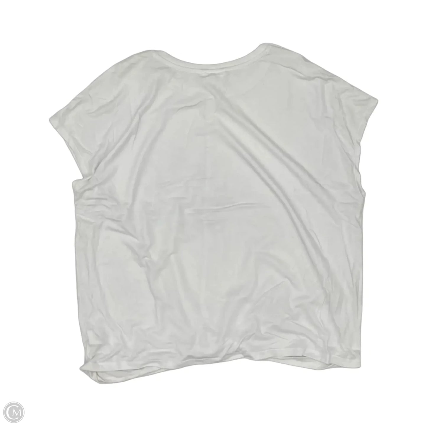 Top Short Sleeve By Time And Tru In White, Size: Xxl