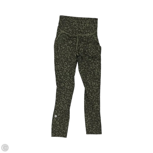 Athletic Leggings Capris By Lululemon In Green, Size: Xs