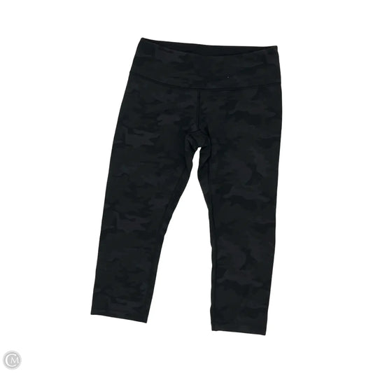 Athletic Leggings Capris By Lululemon In Black & Grey, Size: S