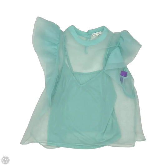 Blouse Short Sleeve By By The River In Green, Size: L