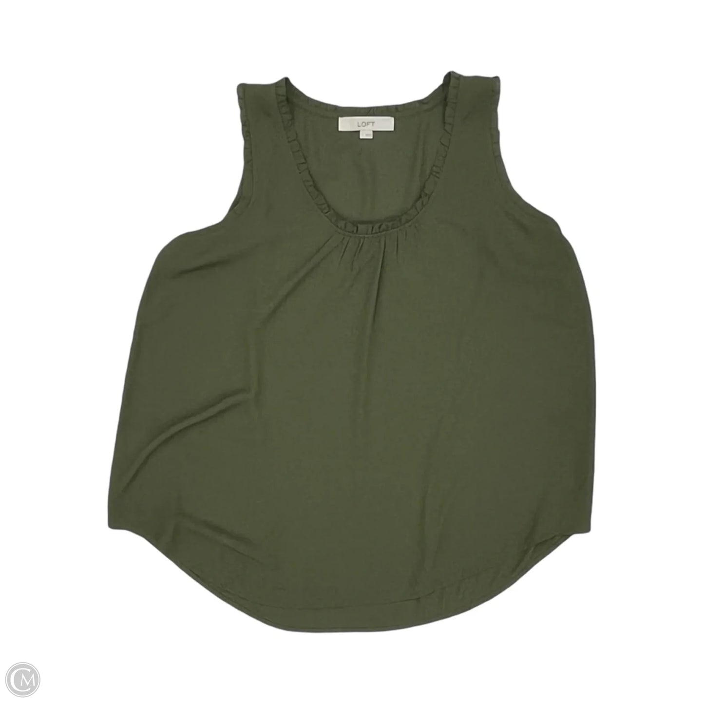 Blouse Sleeveless By Loft In Green, Size: L