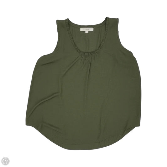 Blouse Sleeveless By Loft In Green, Size: L
