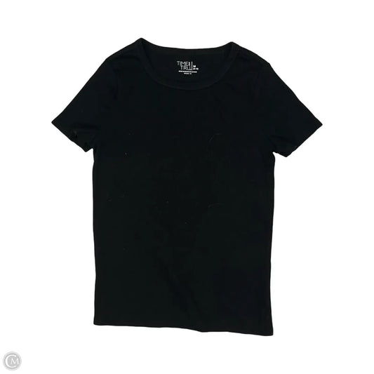 Top Short Sleeve By Time And Tru In Black, Size: M