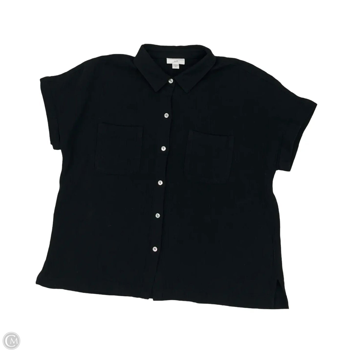 Top Short Sleeve By J. Jill In Black, Size: Mp