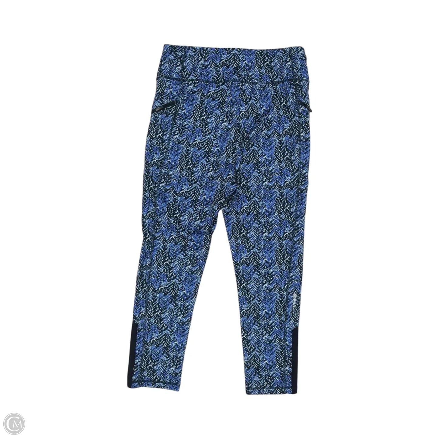 Athletic Leggings By Talbots In Black & Blue, Size: L