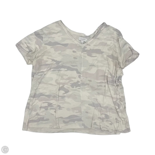 Top Short Sleeve By Mudpie In Camouflage Print, Size: L