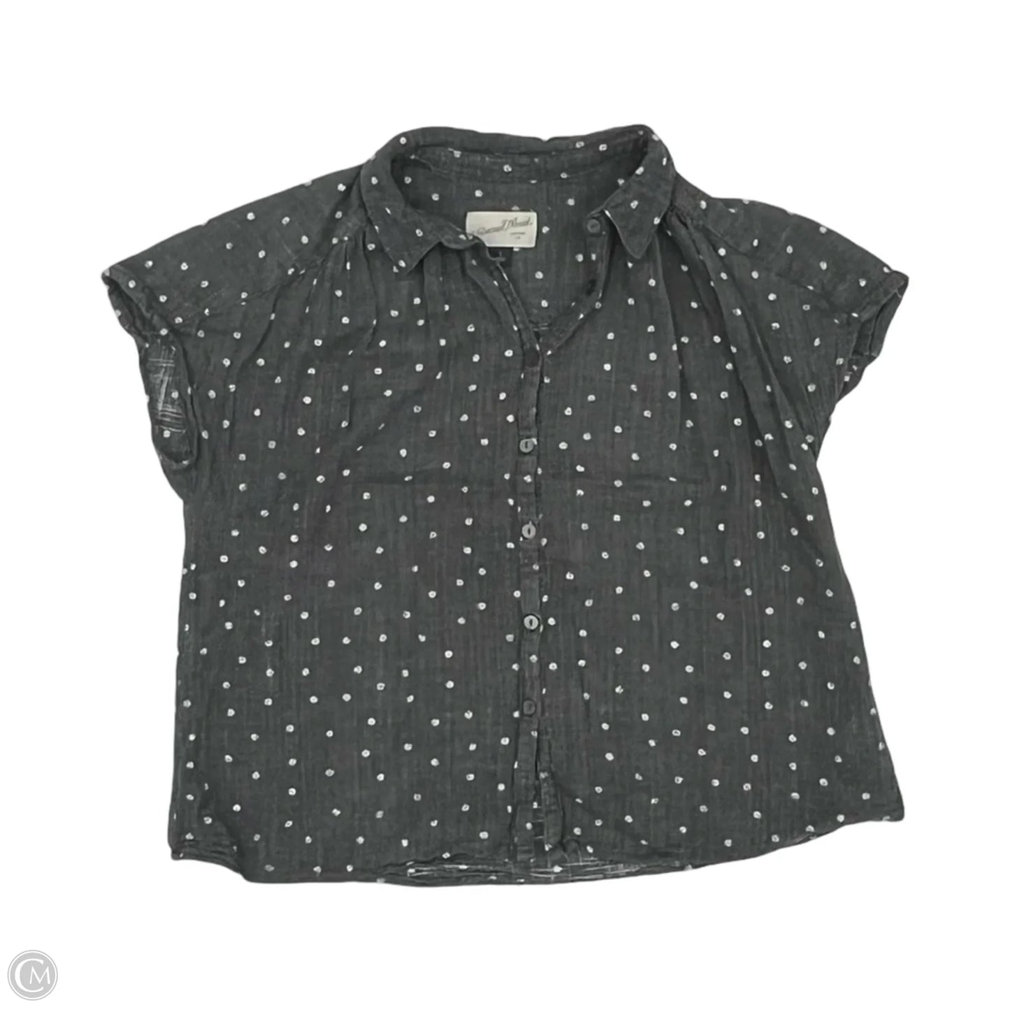 Top Short Sleeve By Universal Thread In Polkadot Pattern, Size: S