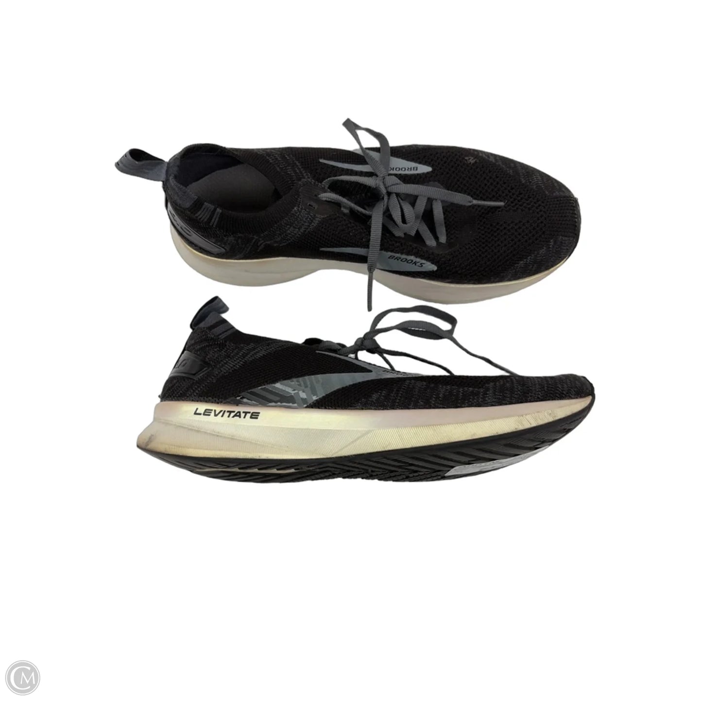 Shoes Athletic By Brooks In Black & Grey, Size: 8.5