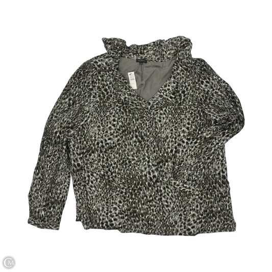 Blouse Long Sleeve By Talbots In Leopard Print, Size: Xl