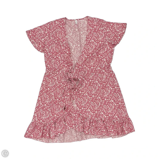 Dress Casual Short By Clothes Mentor In Floral Print, Size: L