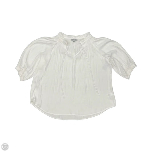 Blouse Short Sleeve By Ophelia Roe In Cream, Size: M
