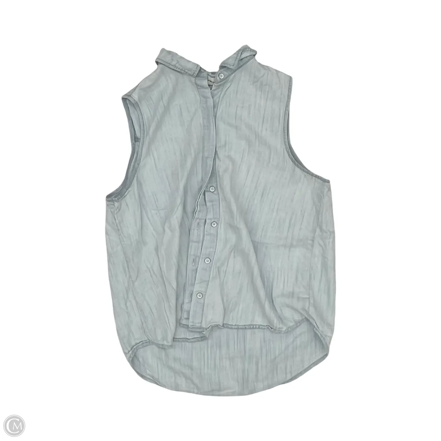Blouse Sleeveless By Cloth & Stone In Blue Denim, Size: M