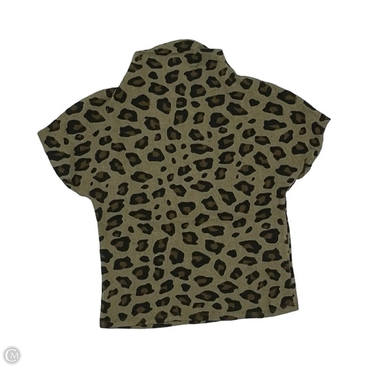 Blouse Short Sleeve By Glam In Animal Print, Size: M