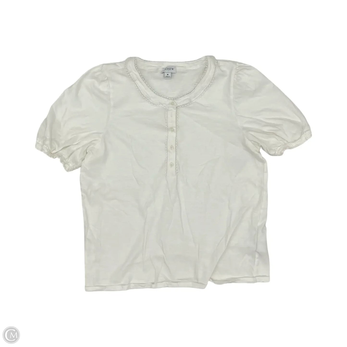Top Short Sleeve By J. Crew In Cream, Size: M