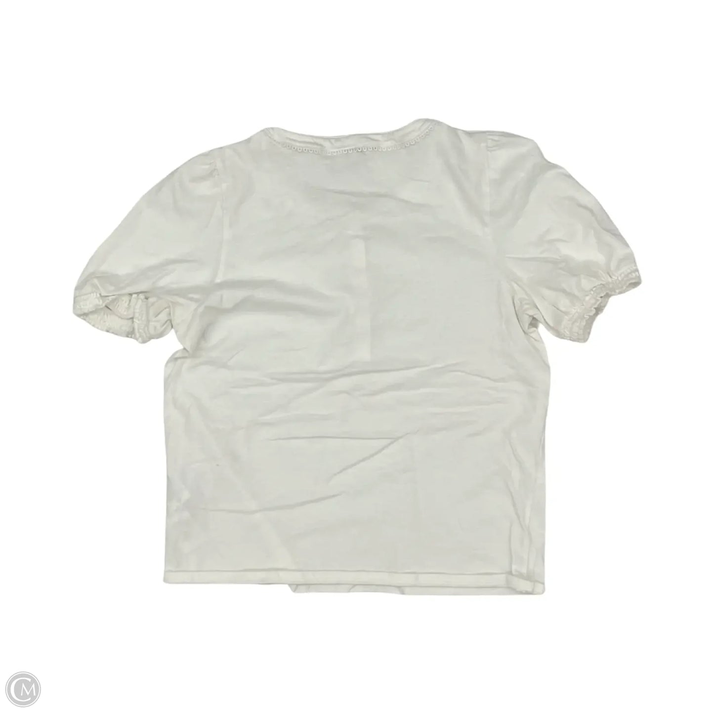 Top Short Sleeve By J. Crew In Cream, Size: M