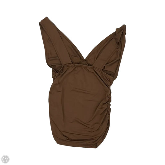 Blouse Sleeveless By Shein In Brown, Size: L