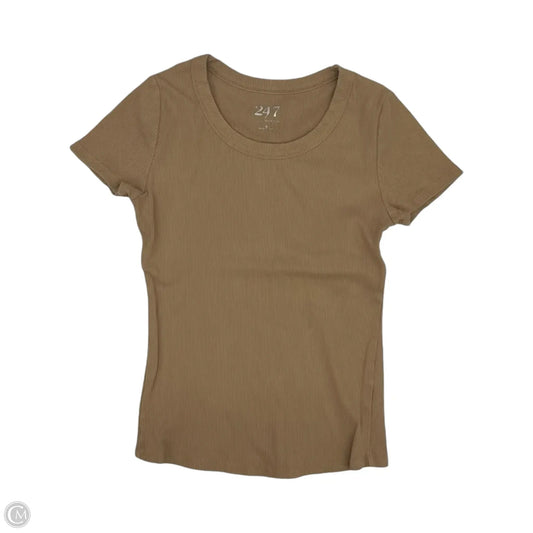 Top Short Sleeve By Maurices In Brown, Size: S