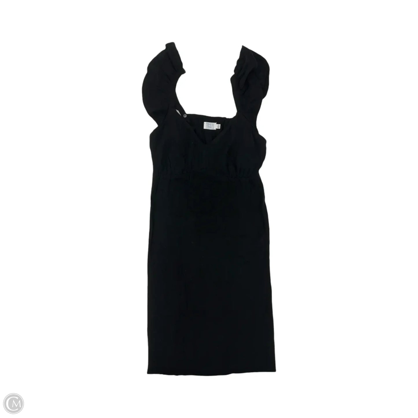 Dress Casual Midi By Time And Tru In Black, Size: M