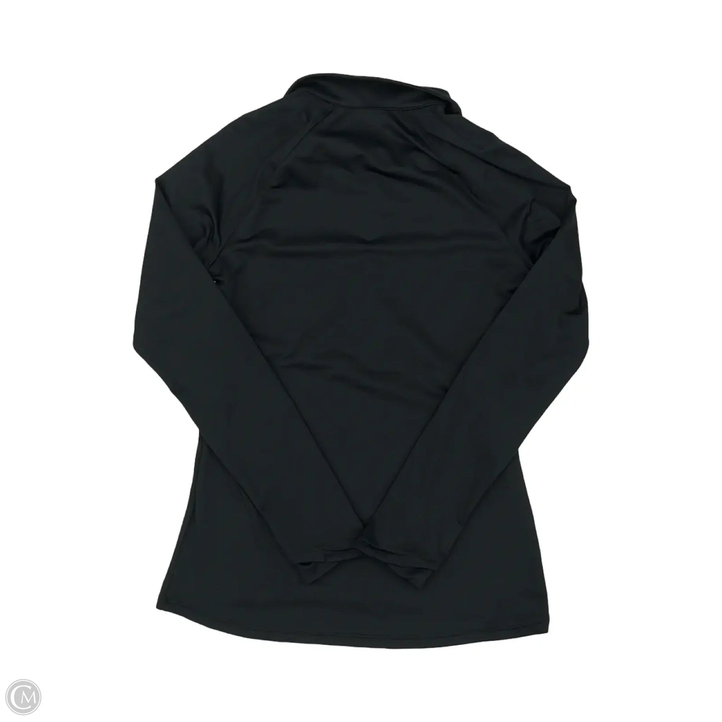 Athletic Top Long Sleeve Collar By Under Armour In Black, Size: S