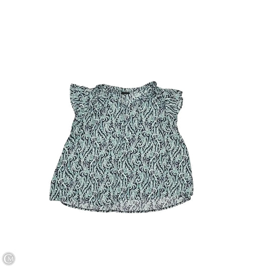 Blouse Short Sleeve By Lane Bryant In Blue & Green, Size: 4x