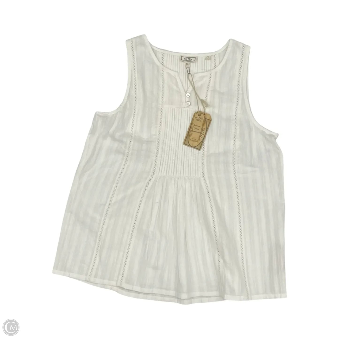 Blouse Sleeveless By Fatface In Cream, Size: M