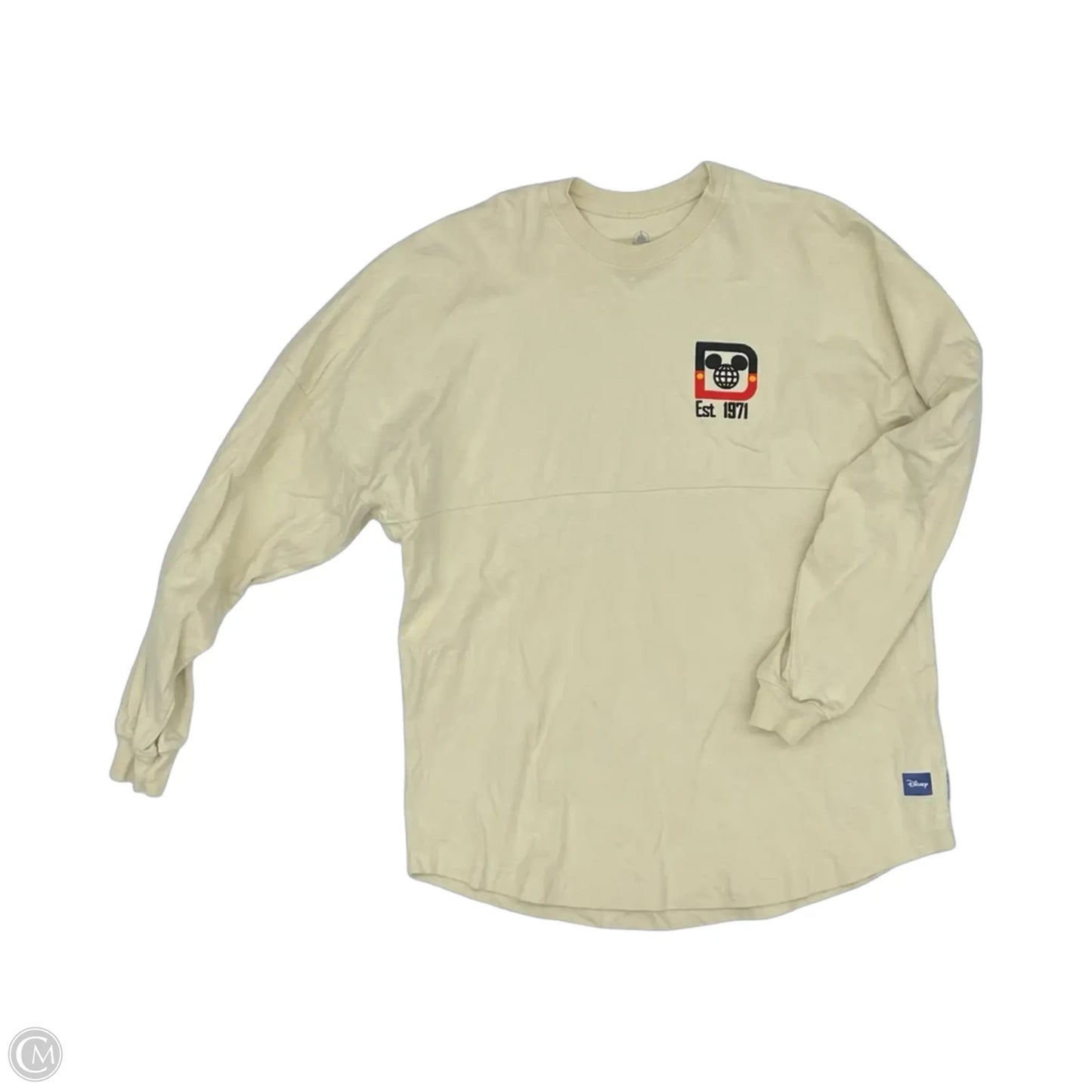 Top Long Sleeve By Disney In Tan, Size: M