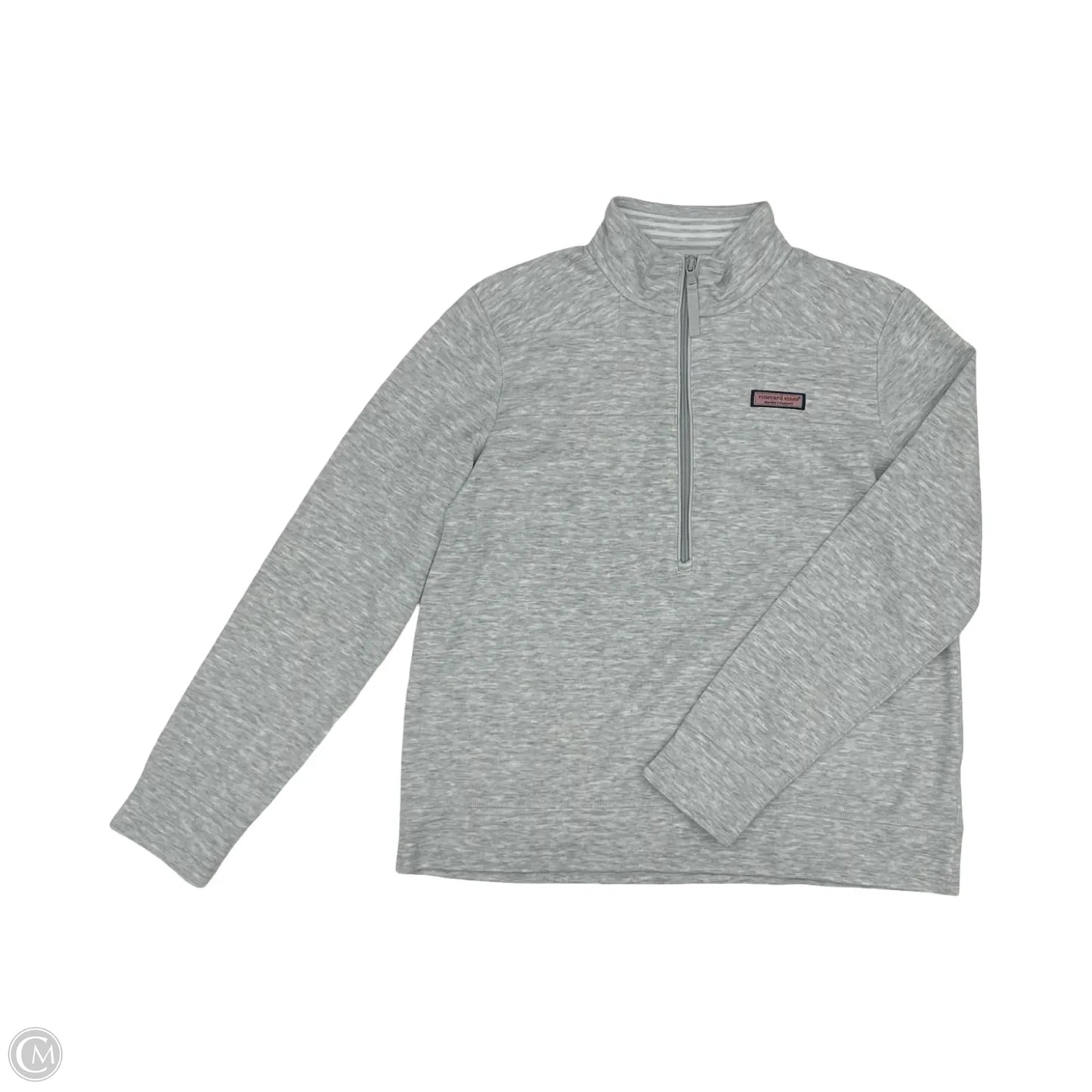 Sweatshirt Collar By Vineyard Vines In Grey, Size: M