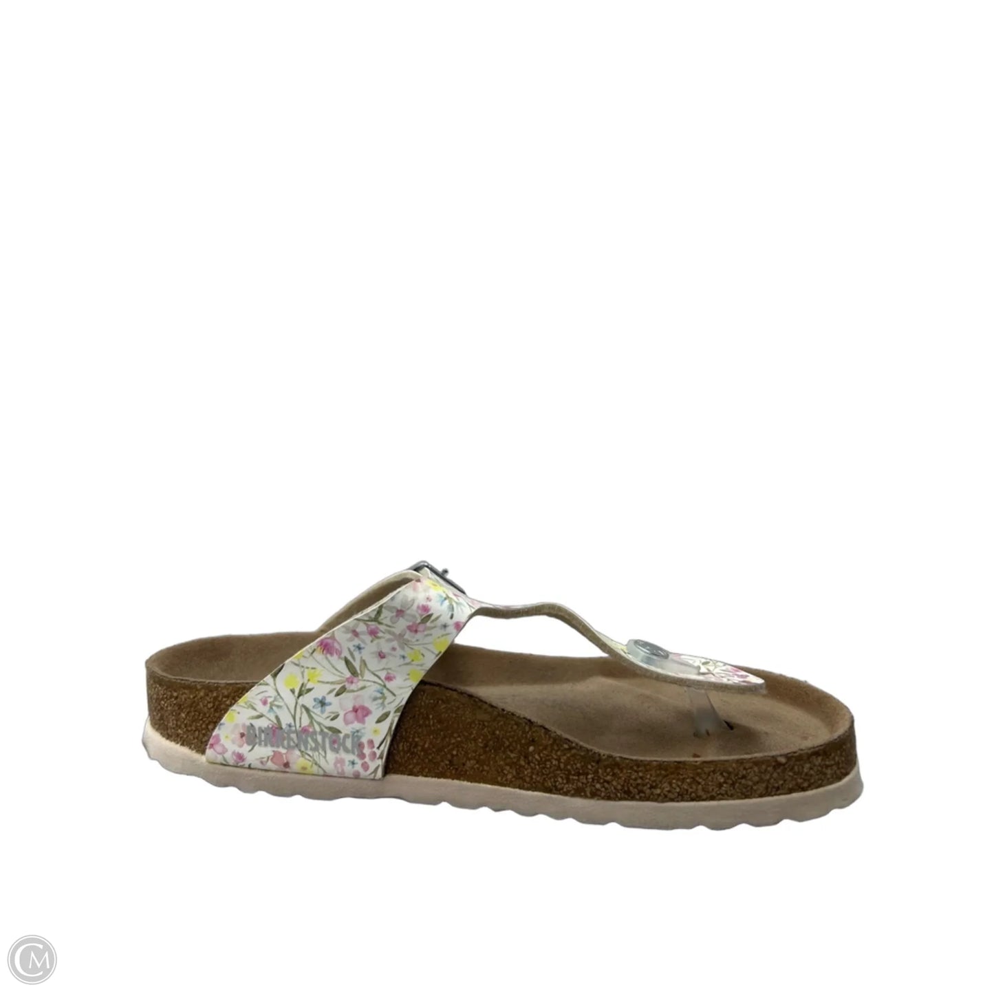 Sandals Flats By Birkenstock In Floral Print, Size: 6