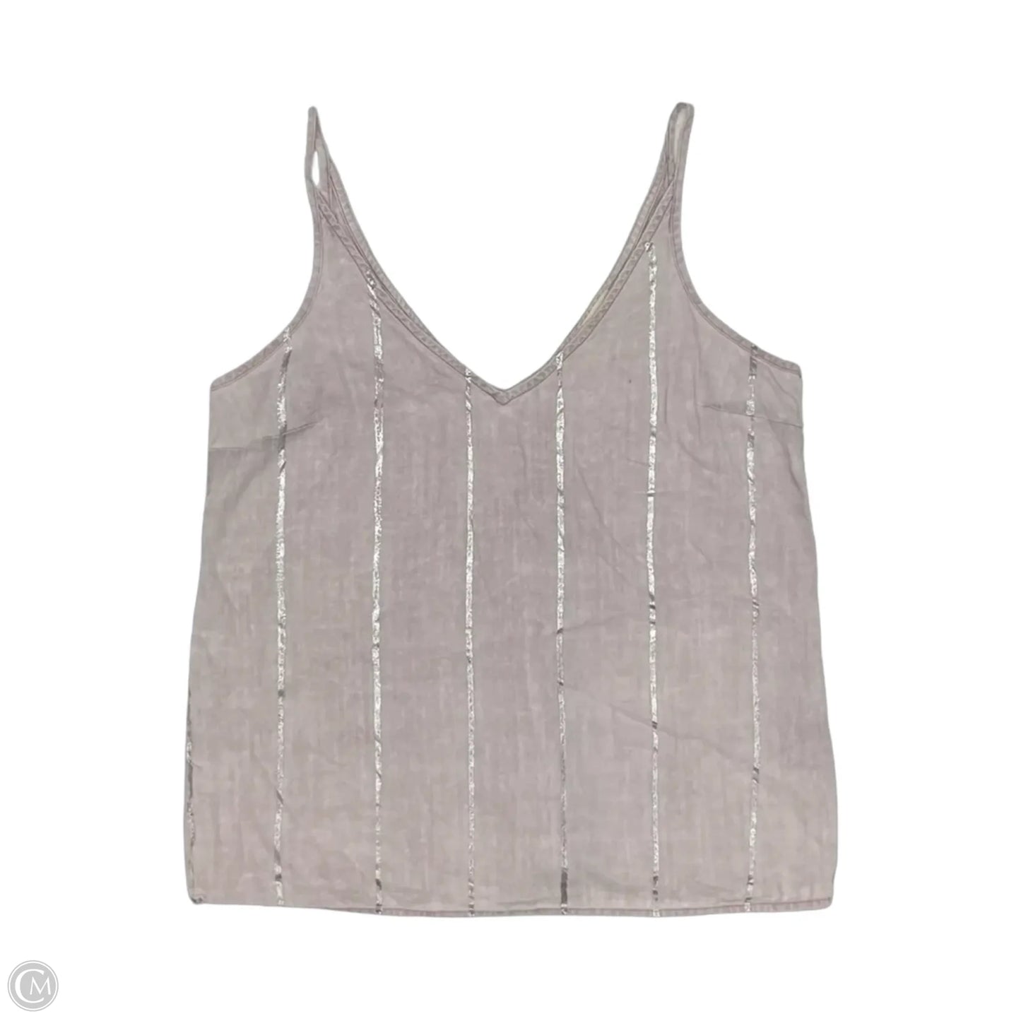 Blouse Sleeveless By Cloth & Stone In Pink & Silver, Size: S