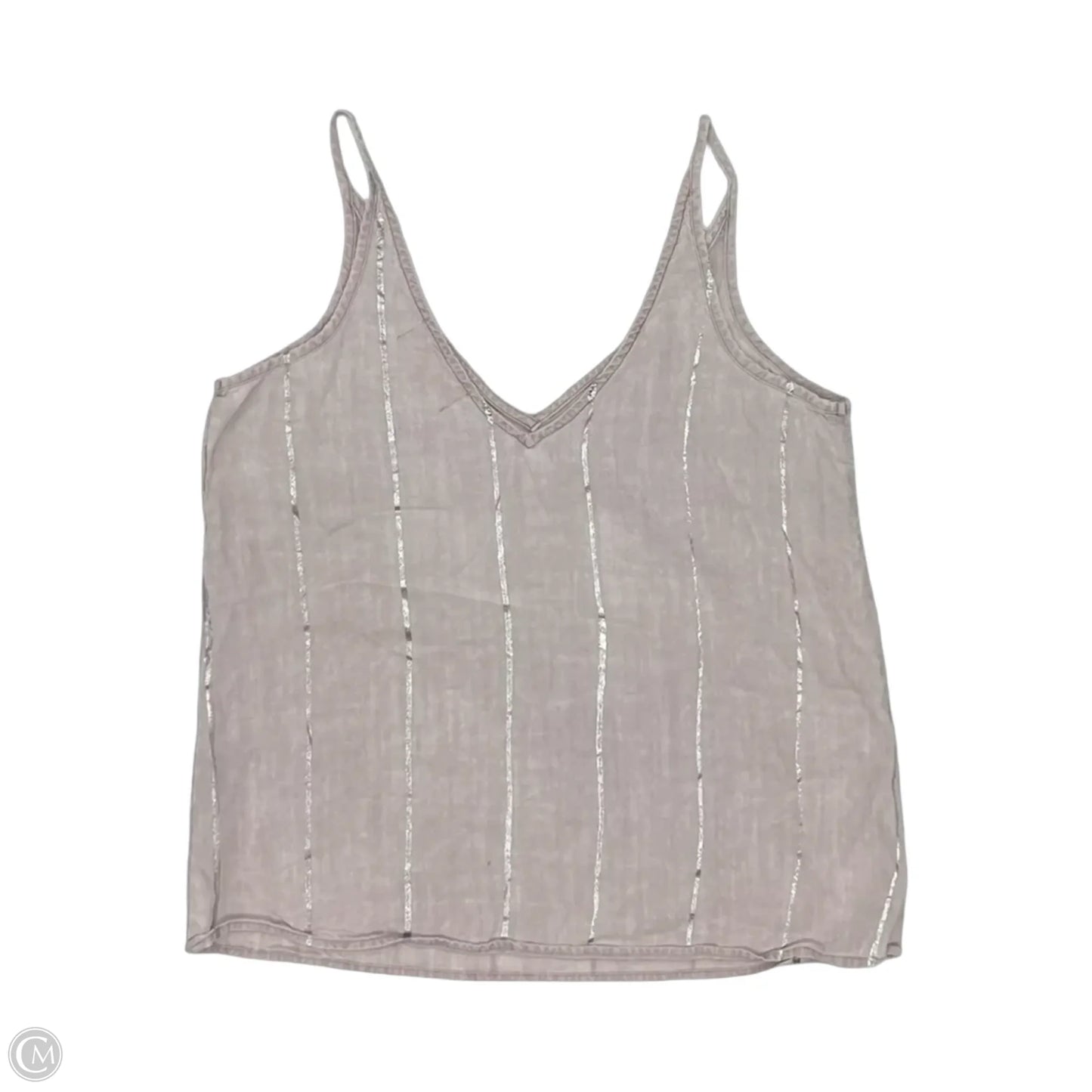 Blouse Sleeveless By Cloth & Stone In Pink & Silver, Size: S