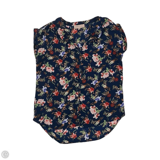 Blouse Short Sleeve By Philosophy In Floral Print, Size: S