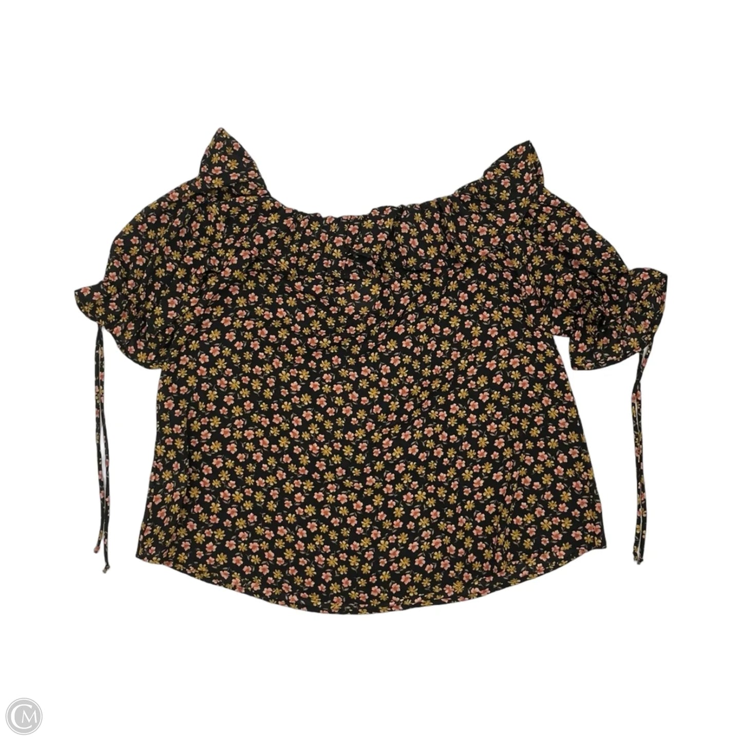 Blouse Short Sleeve By White Birch In Floral Print, Size: S