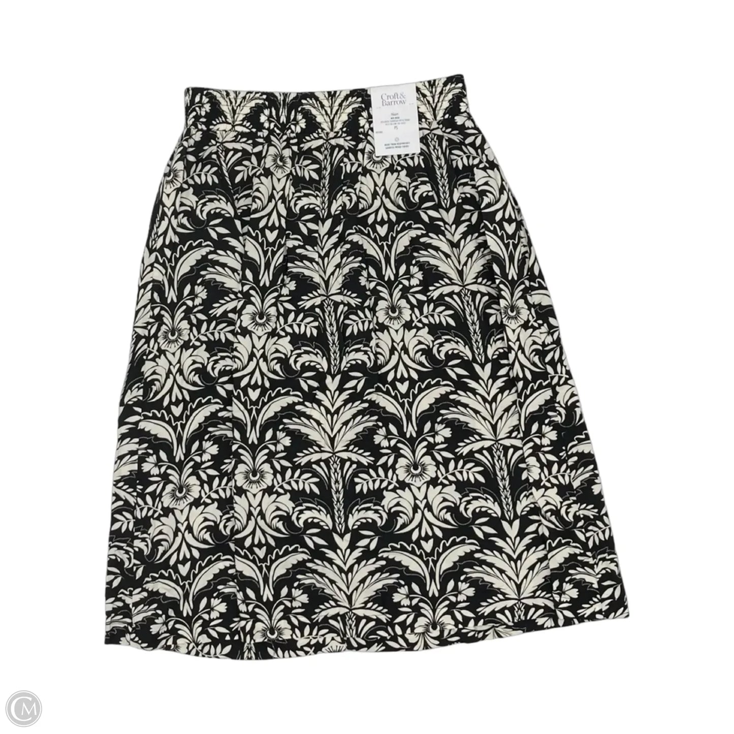 Skirt Midi By Croft And Barrow In Black & Cream, Size: Sp